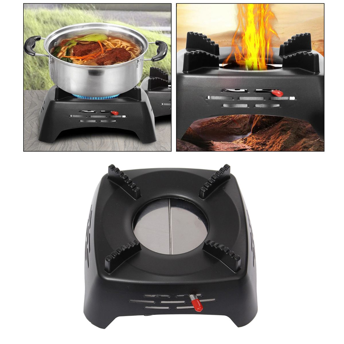 Camping Stove Stoves Portable Propane Alcohol Black