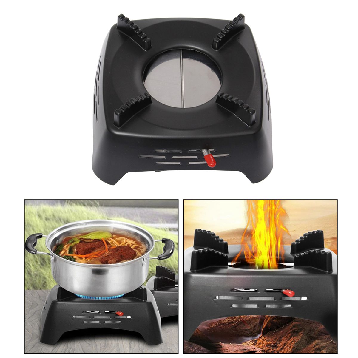 Camping Stove Stoves Portable Propane Alcohol Black