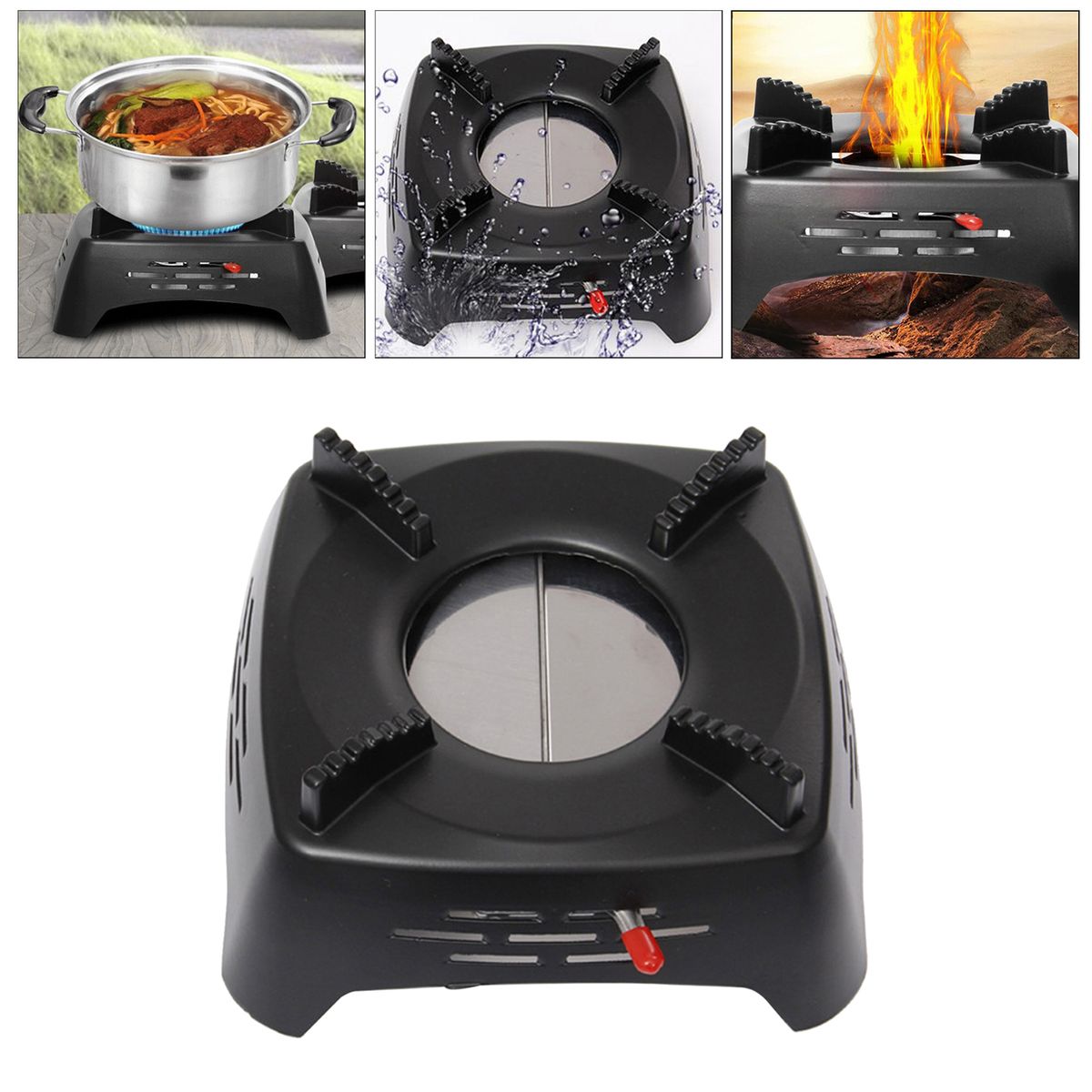 Camping Stove Stoves Portable Propane Alcohol Black