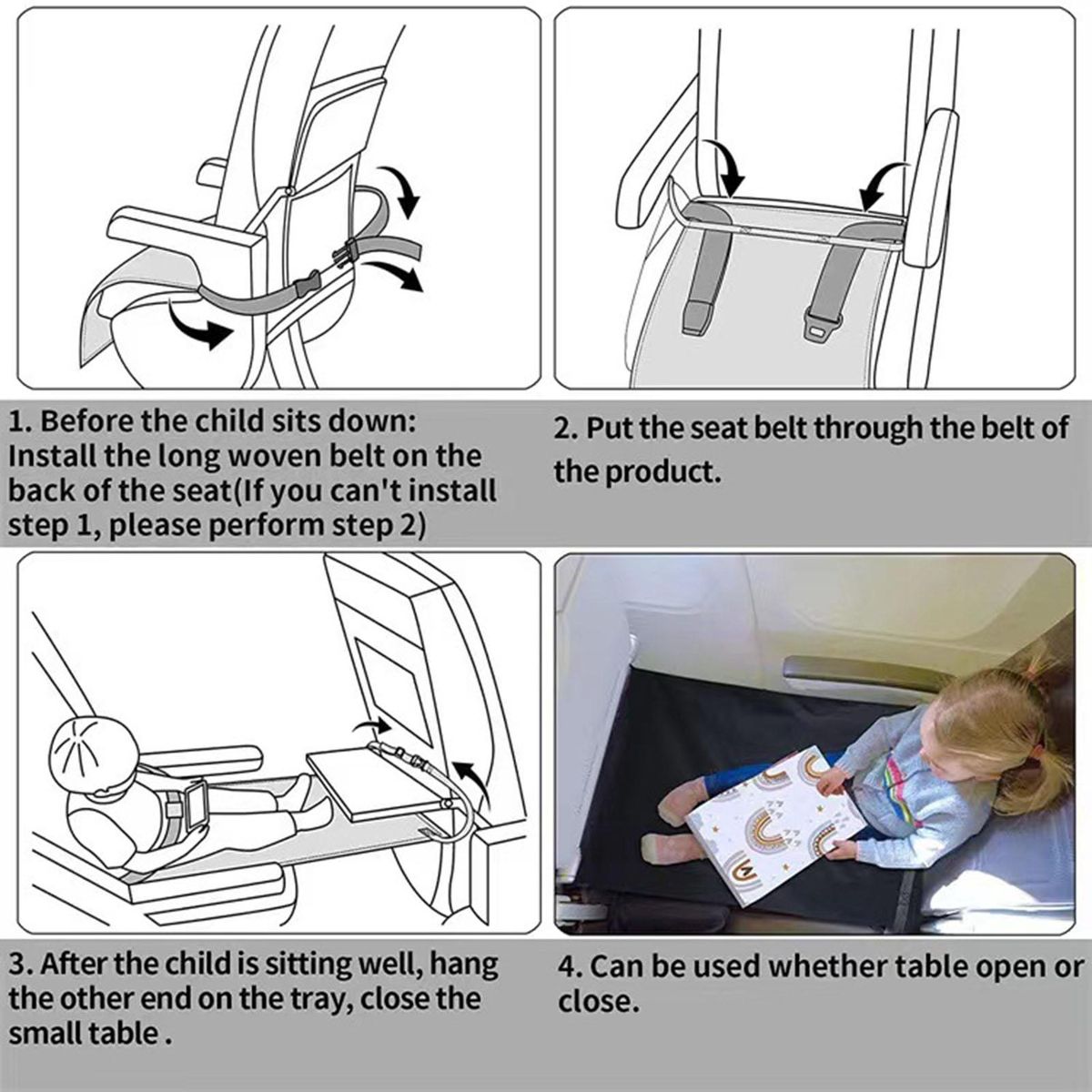 Toddler Airplane Bed Baby Airplane Foot Hammock Grey