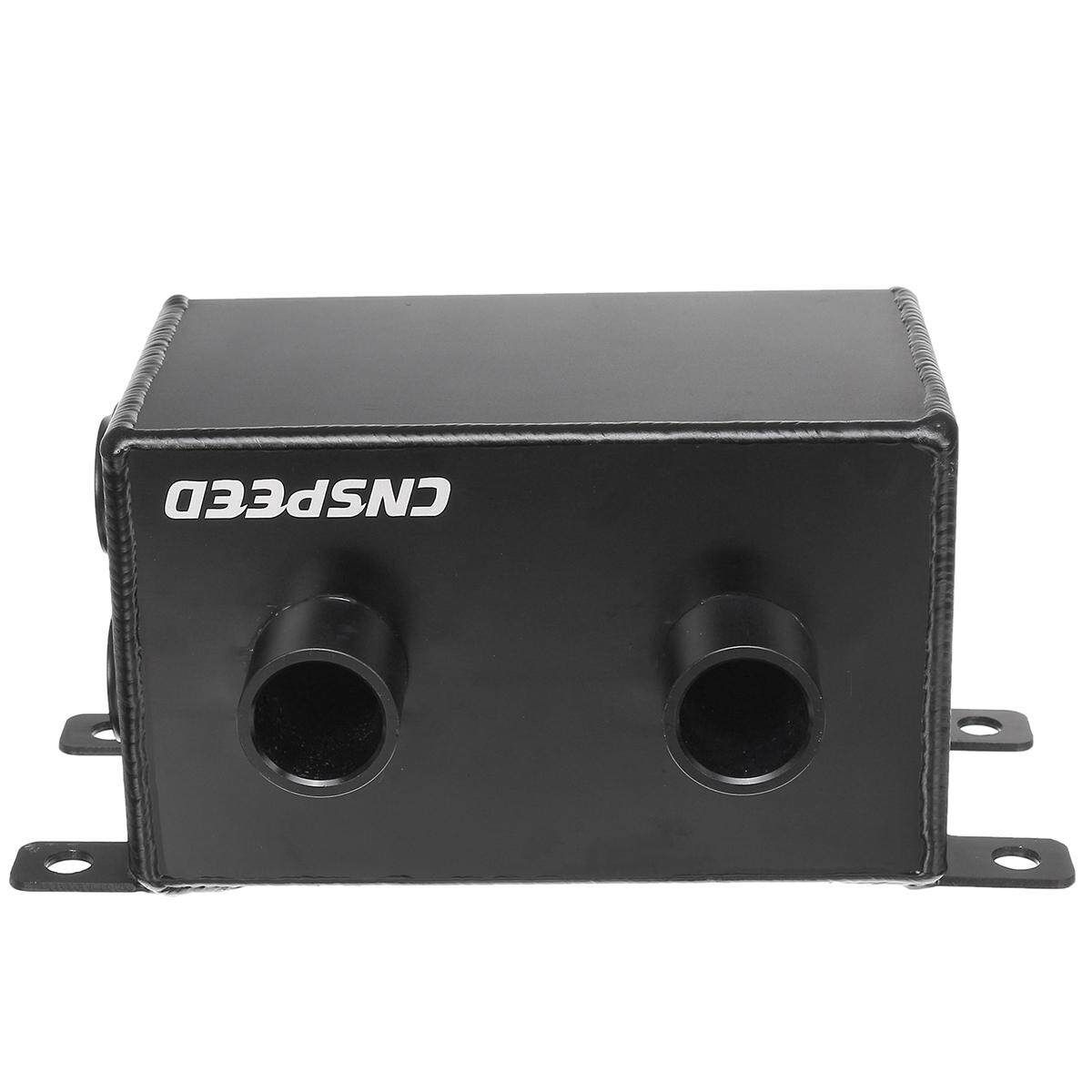 1.2L Aluminum Oil Catch Can Reservoir Tank W/ Twin Dual Breather Filter Baffled