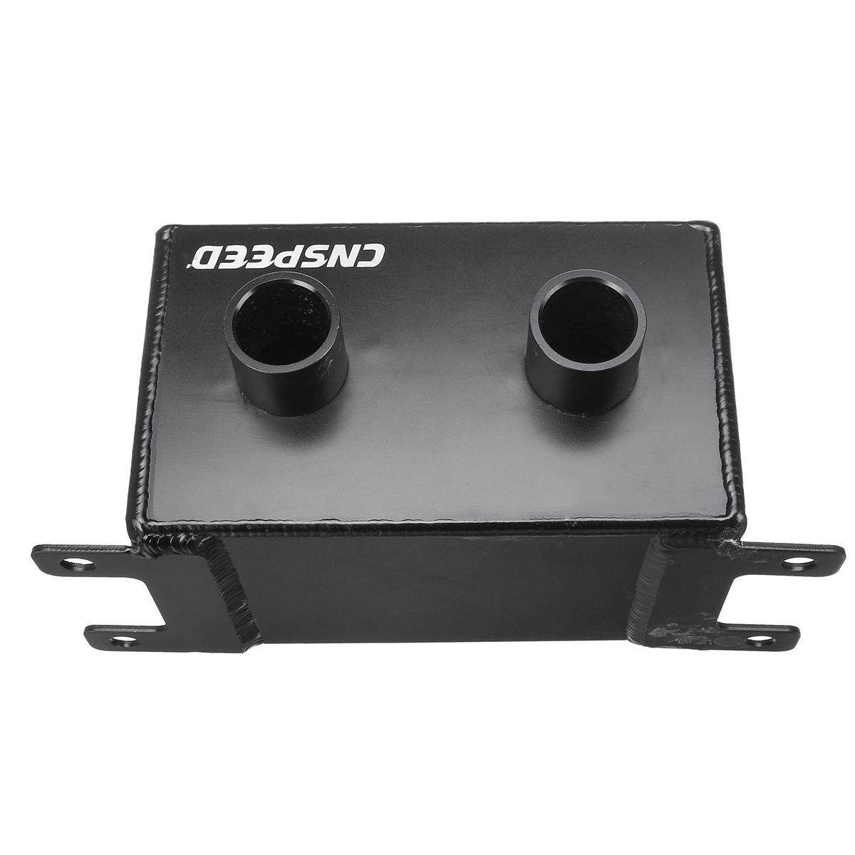 1.2L Aluminum Oil Catch Can Reservoir Tank W/ Twin Dual Breather Filter Baffled