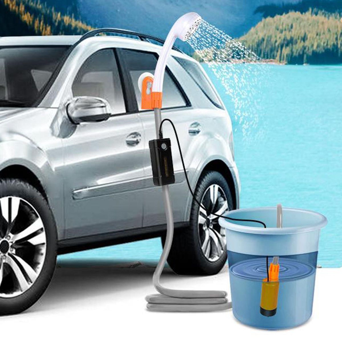 Portable Camping Shower With Hose Electric Shower For Tent Beach