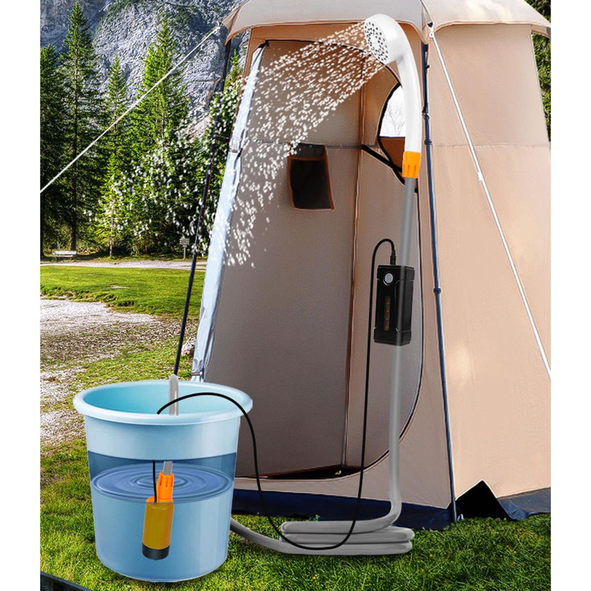 Portable Camping Shower With Hose Electric Shower For Tent Beach