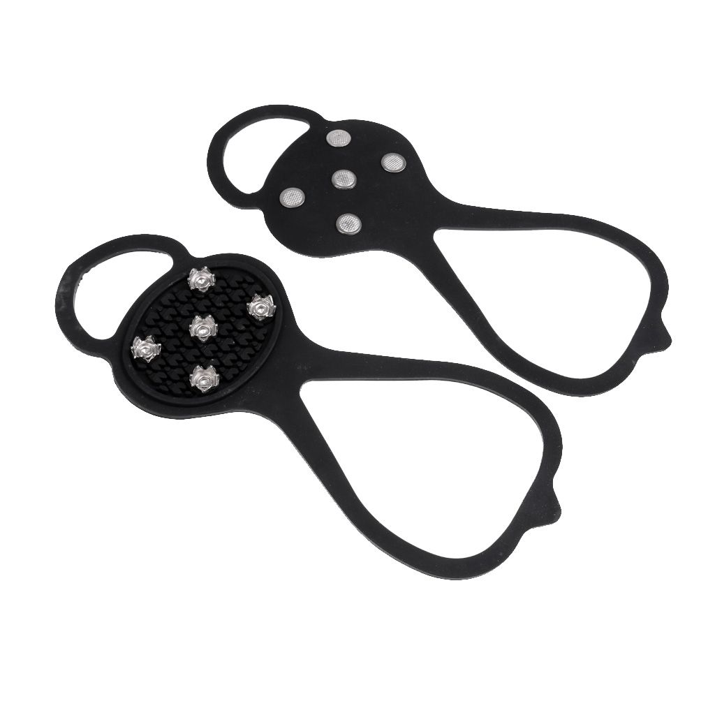 2X Anti Slip Snow Ice Cleats Crampon Gripper Handles Spikes Shoes