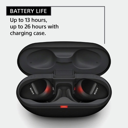 Wf-sp800n Wireless Sports In-ear Noise Canceling Headphones Alexa Voice Control - Black