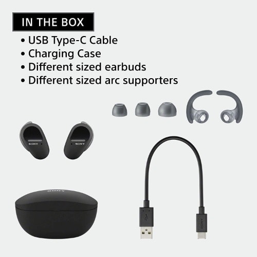 Wf-sp800n Wireless Sports In-ear Noise Canceling Headphones Alexa Voice Control - Black