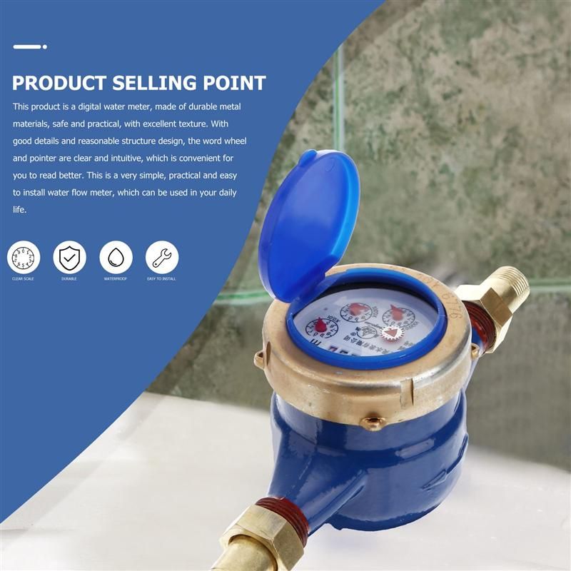 1PC Water Flow Meter Durable Easy To InstallLong Time Use