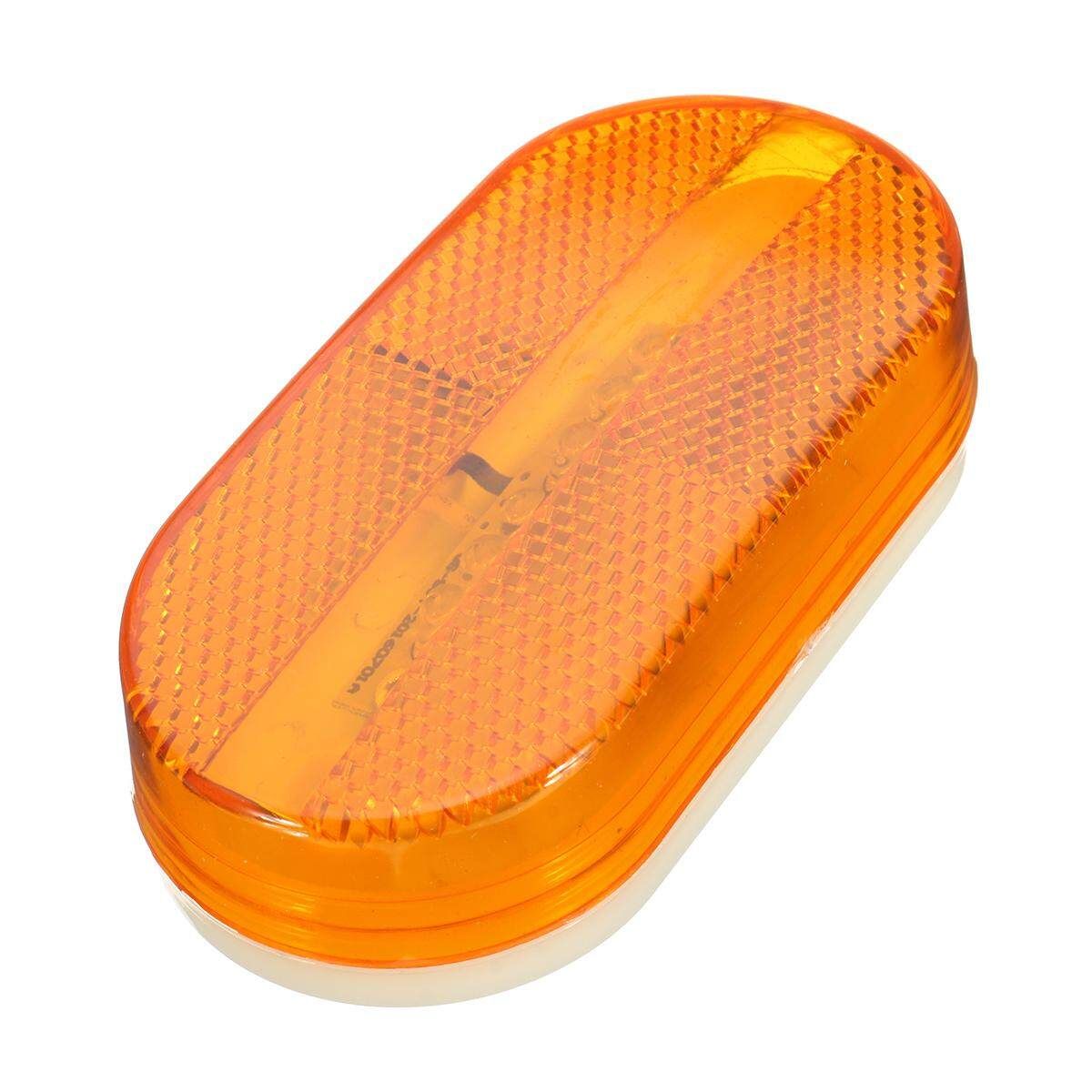 12 Pcs RED/AMBER Trailer RV Light 6LED 2 X 4 Surface Mount Clearance Marker