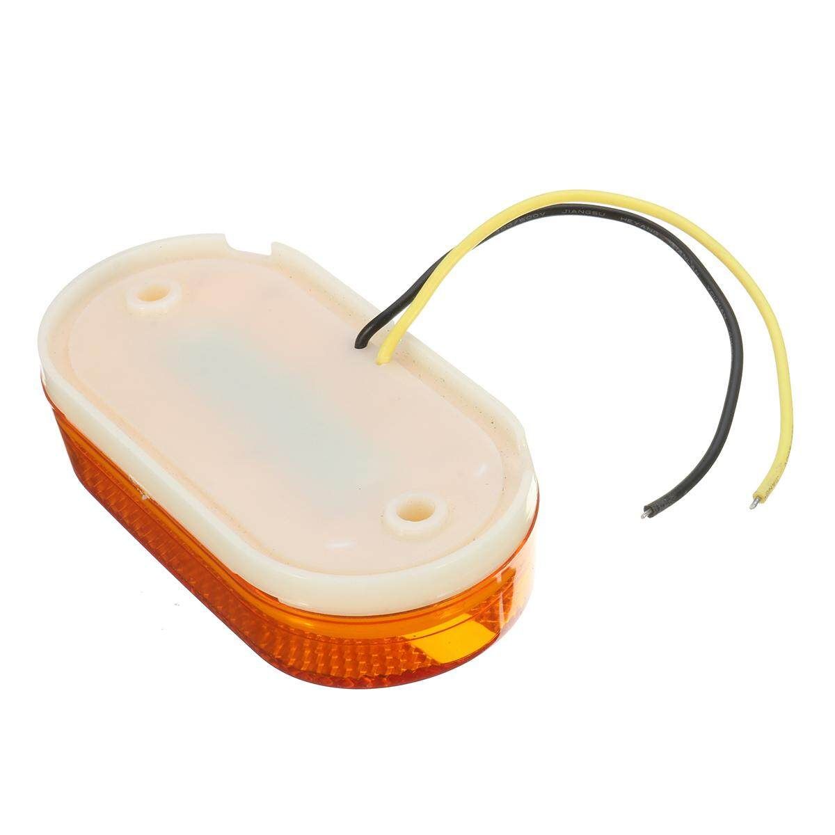 12 Pcs RED/AMBER Trailer RV Light 6LED 2 X 4 Surface Mount Clearance Marker