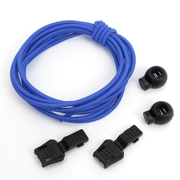 Locking Shoelaces Elastic Shoe Laces Running/Jogging/Triathlon/Sporting/Training Blue Dark Blue