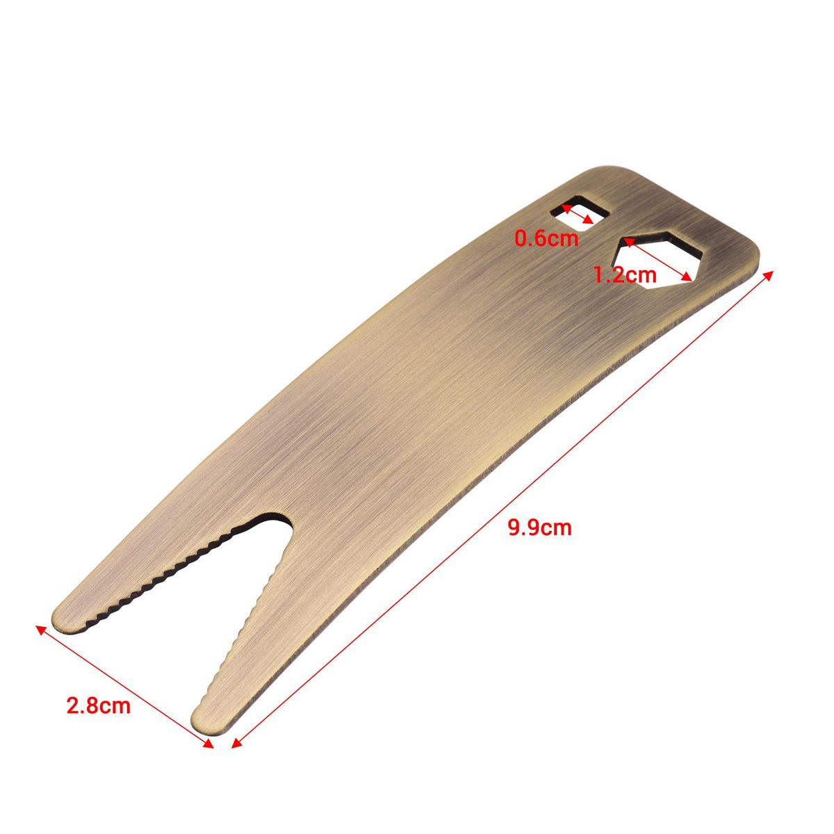 Multifunctional Guitar Spanner Wrench Guitar Maintenance Tool With 1 Square Hole 1 Hexagonal Hole