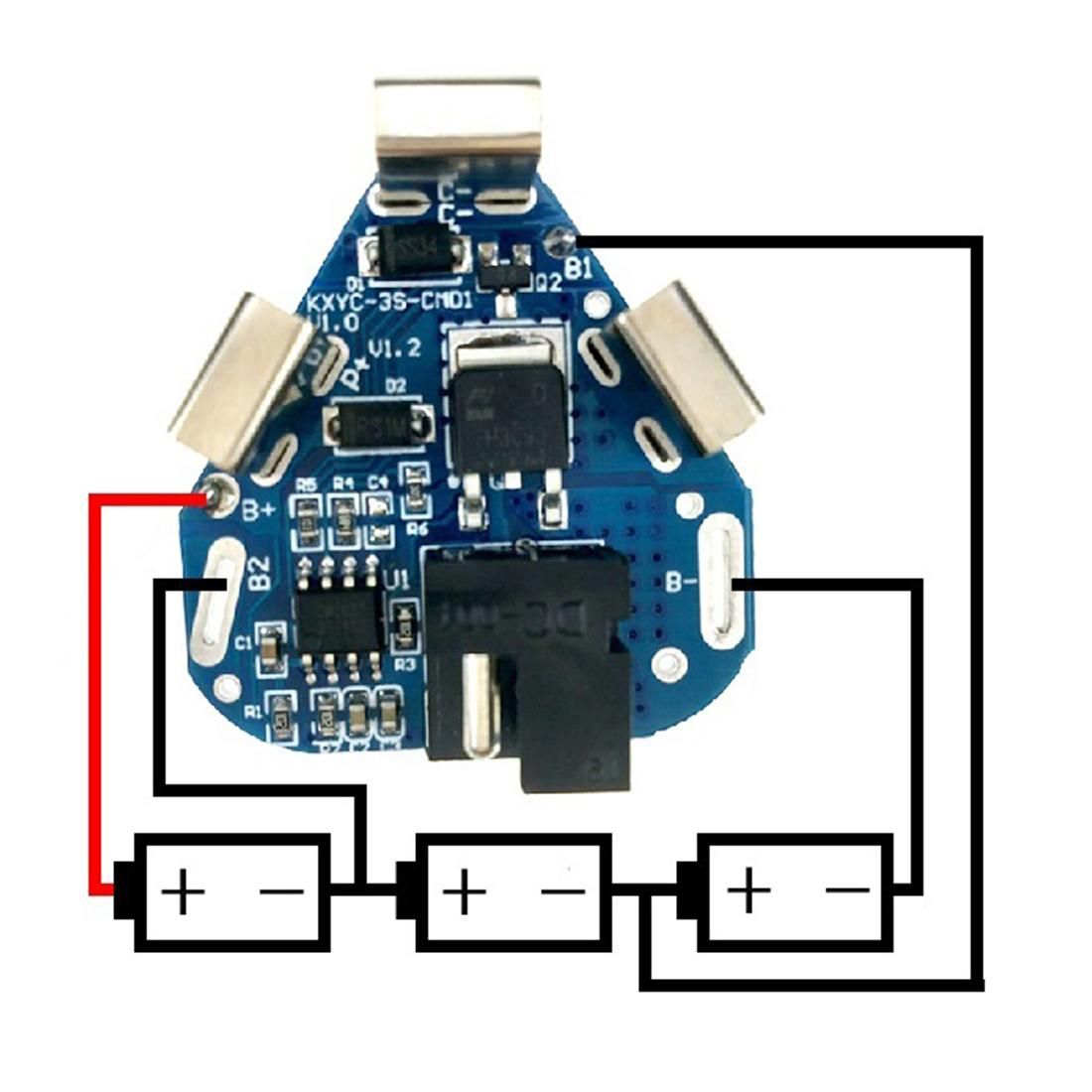 1Pcs 3S 12.6V BMS Lithium Battery Protection Board