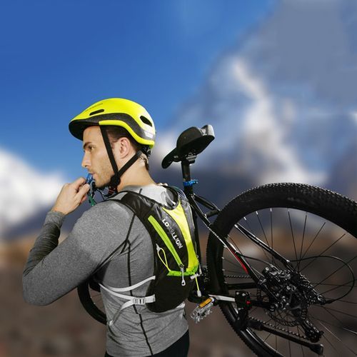 Professional Cycling Backpack MTB Riding Equipment Mochila Ciclismo Sacoche Velo Bolsa Bici Bicycle Backpack Bike Cycling Bags(#black Green Backpack)