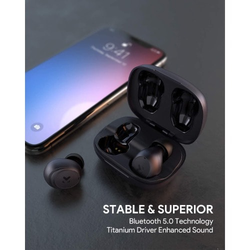 Ksound Wireless Earbuds With Charging Case, Touch Control- Waterproof- 20Hrs Playback