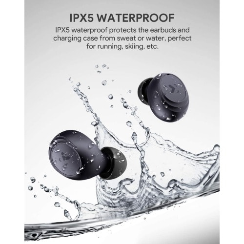 Ksound Wireless Earbuds With Charging Case, Touch Control- Waterproof- 20Hrs Playback