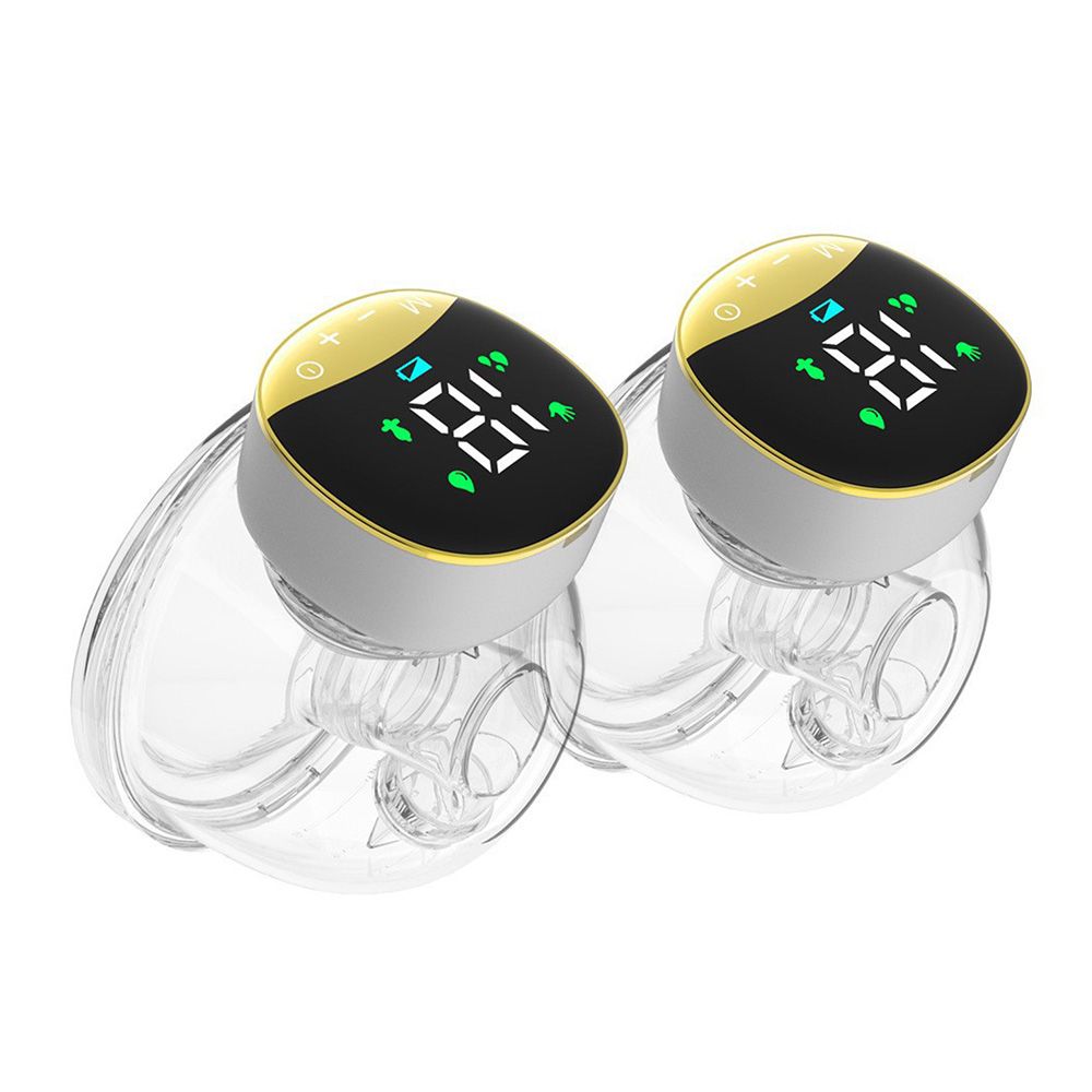 1pc/2pcs Wearable Electric Breast Pump Portable Hands Free For Breastfeeding LED Screen 4 Modes 12 Suction With 180ml Capacity