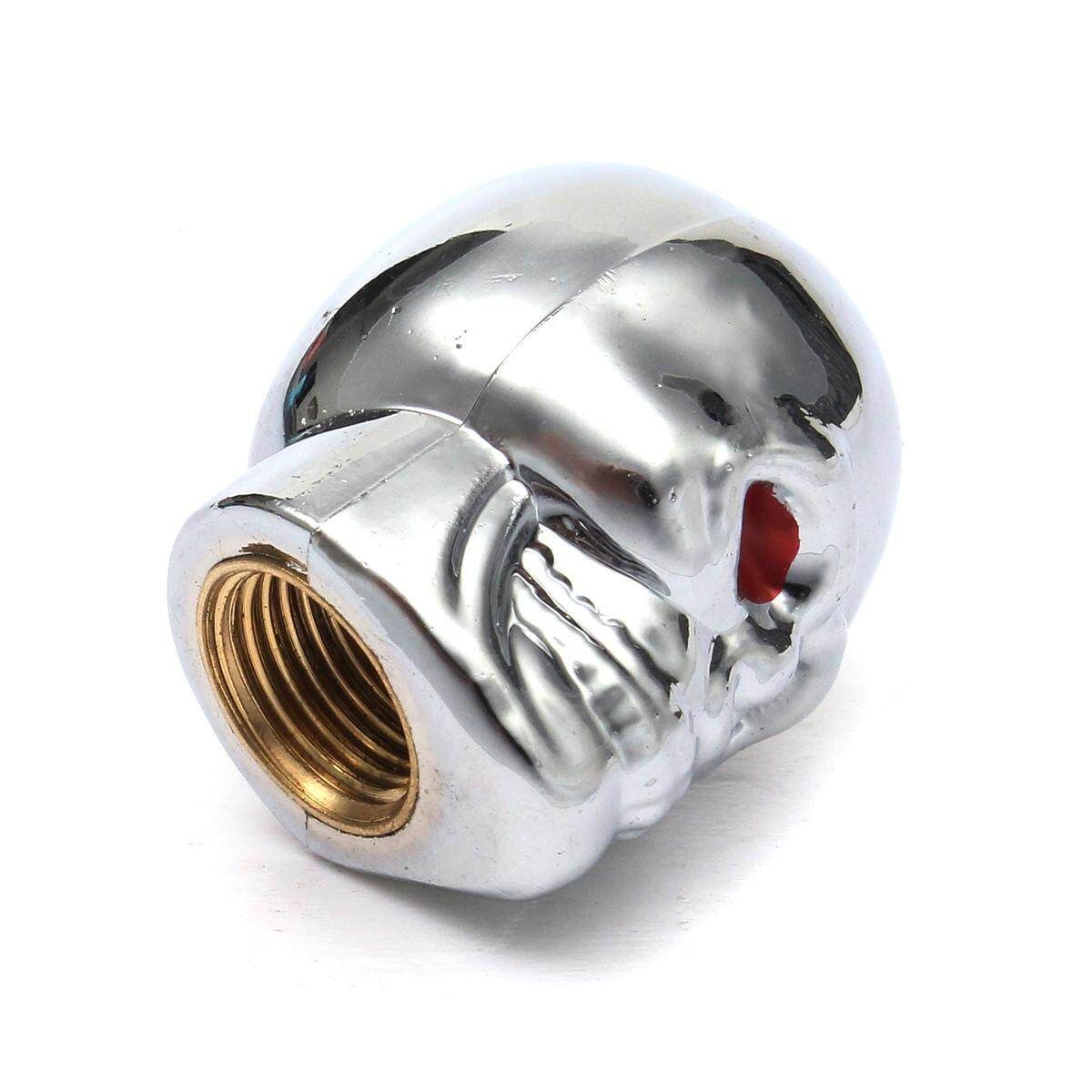 Universal 4 Pcs Skull Head Expression Car Tire Tyre Dust Stem Air Valve Caps