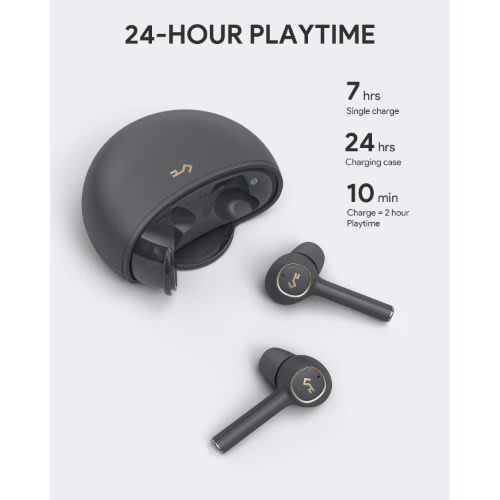 Key Series Noise Cancelling Wireless Earbuds With Wireless Charging Case And Touch Control