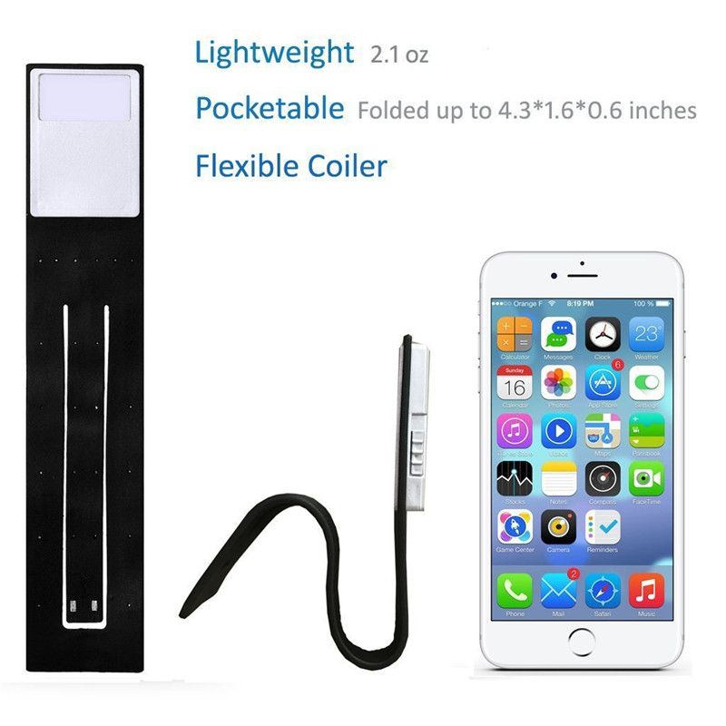 Portable LED Reading Book With Detachable Flexible Clip USB