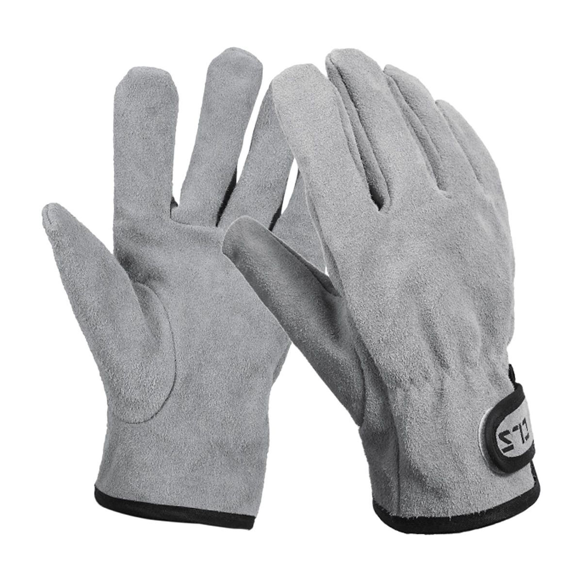 Camping Gloves Cowhide Leather Gloves Heat/Fire Resistant Mittens Outdoor Warm Gloves for BBQ Oven Fireplace