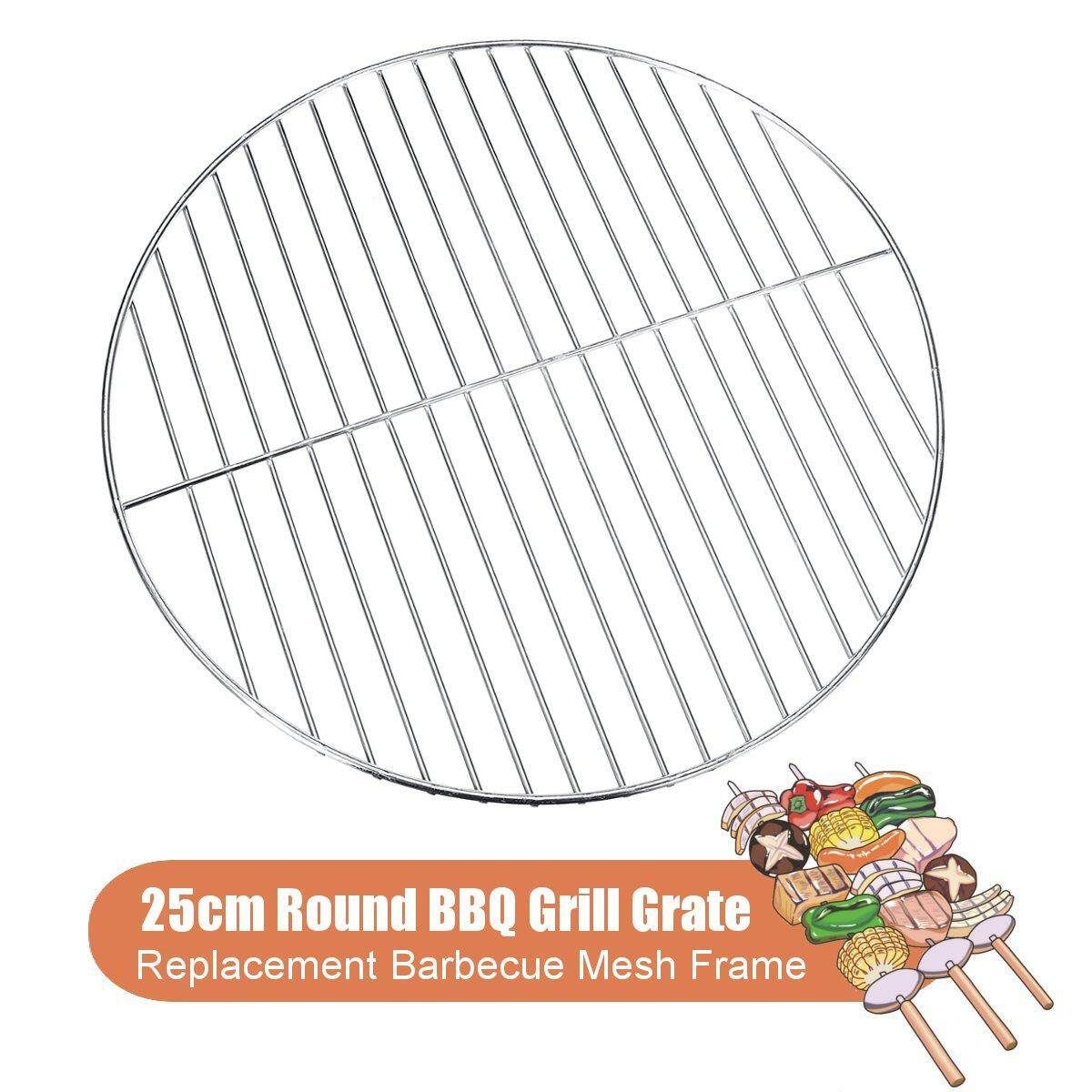 25cm Round Replacement Charcoal Grill Grate Metal Cooking Barbecue Mesh Frame