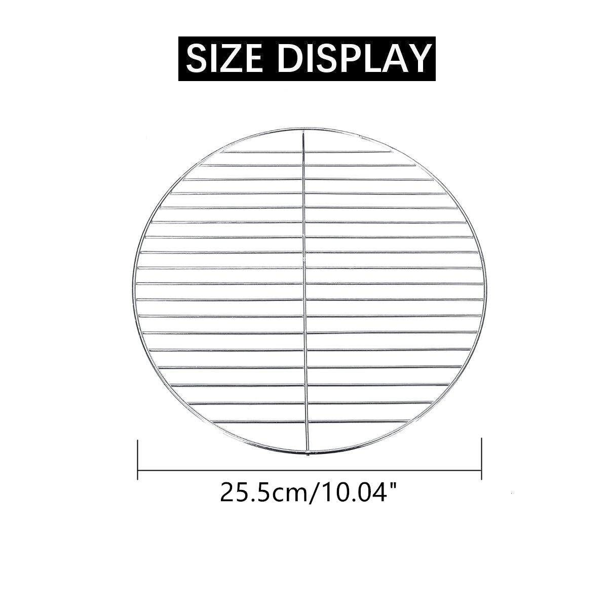 25cm Round Replacement Charcoal Grill Grate Metal Cooking Barbecue Mesh Frame
