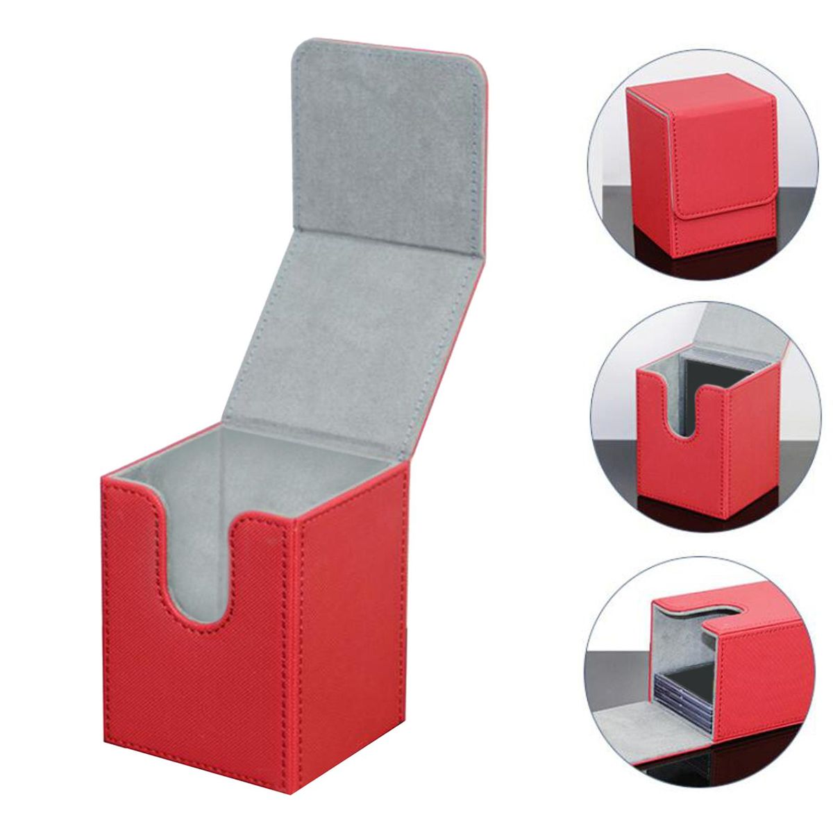 2 Pieces Portable Trading Card Deck Box Holder Protectors Display