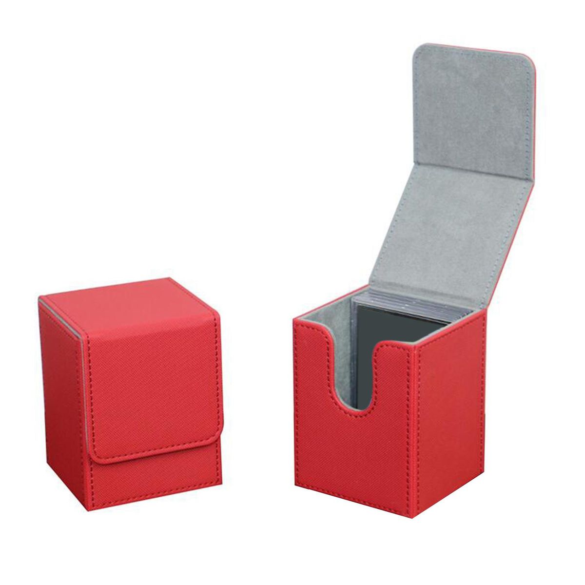 2 Pieces Portable Trading Card Deck Box Holder Protectors Display