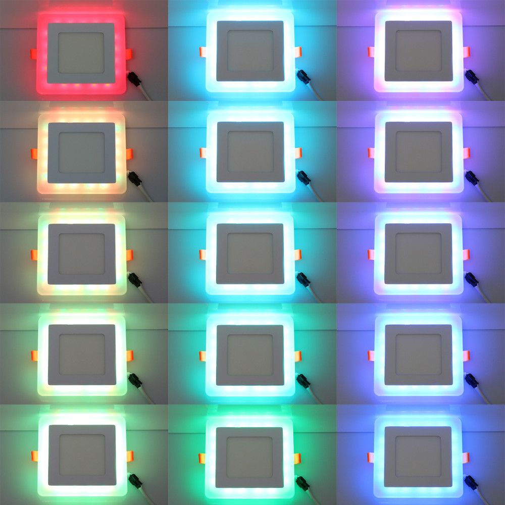SEACAT New Arrived 6W 9W 16W 24W Square RGB LED Panel Light
