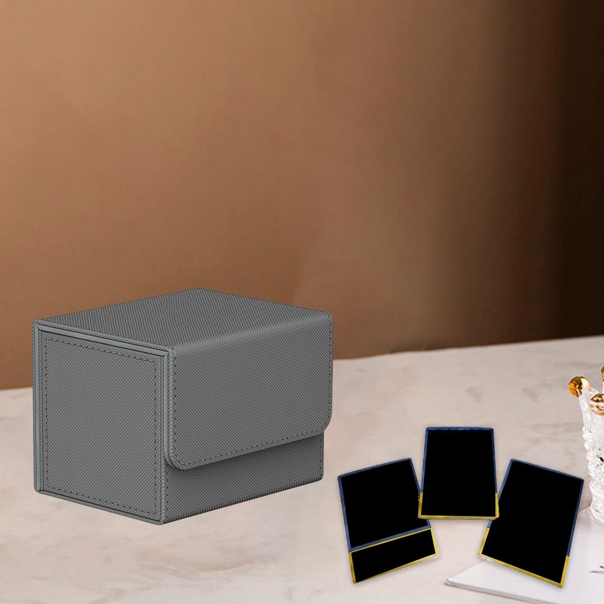 Sturdy Trading Card Deck Box Storage Holder Album Red +