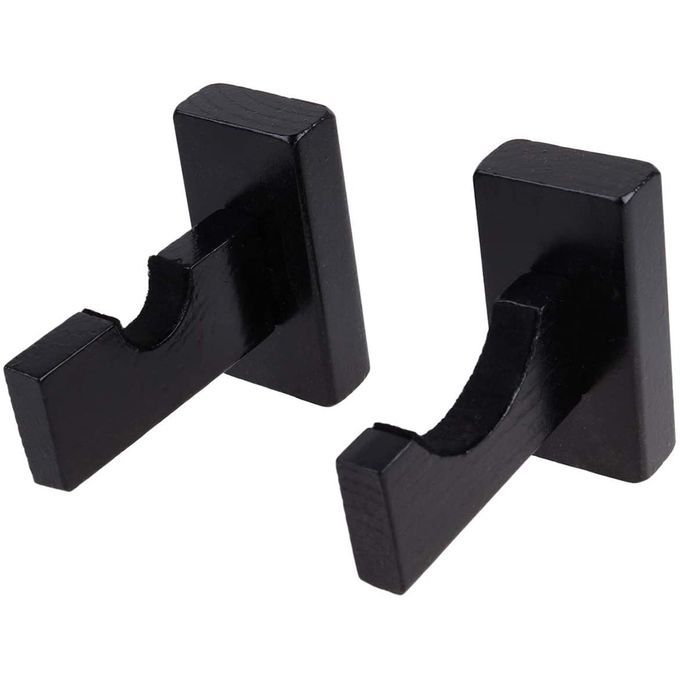 Wooden Baseball Bat Display Rack Horizontal Wall Mount Hanger Black