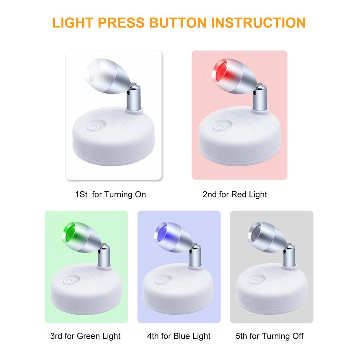 13 Colors Changing RGB LEDs Under Cabinet Lamp 2 PCS with 2 * Controller Brightness Adjustable Dimmable 30/60Mins Timing Supported 13 Colors Changing/ Smooth/ Fade 2 Lighting Modes 3* AA Operated Powered for Cloakroom Cupboar