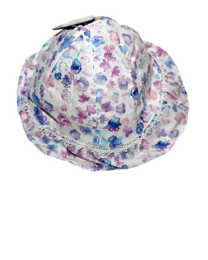 Plain Flowery Purple Bucket Hat