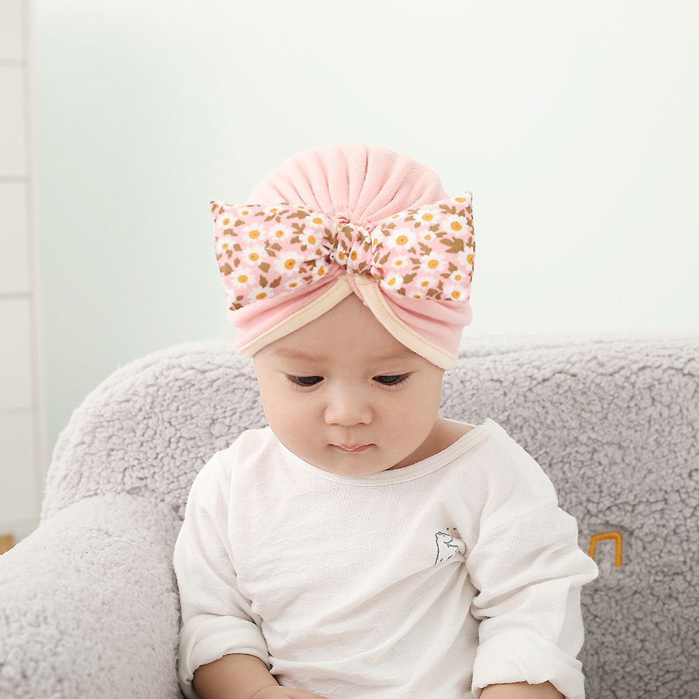 Newborn Baby Girl Hat Cotton Bow Infant 0-1 Year Stretchy