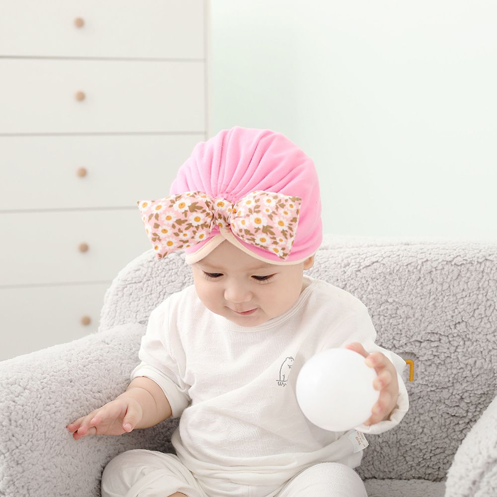 Newborn Baby Girl Hat Cotton Bow Infant 0-1 Year Stretchy