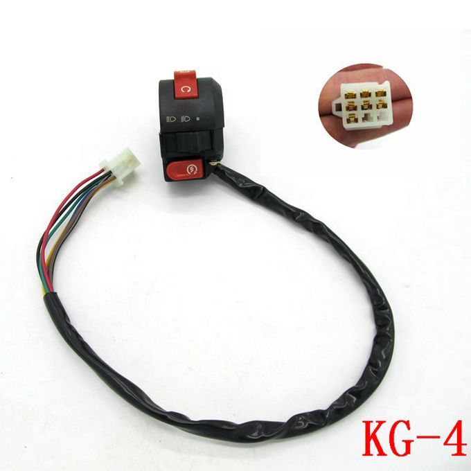 2Pcs 7 Wire Kill Start Light Switch Button Housing For 110cc 125cc ATV