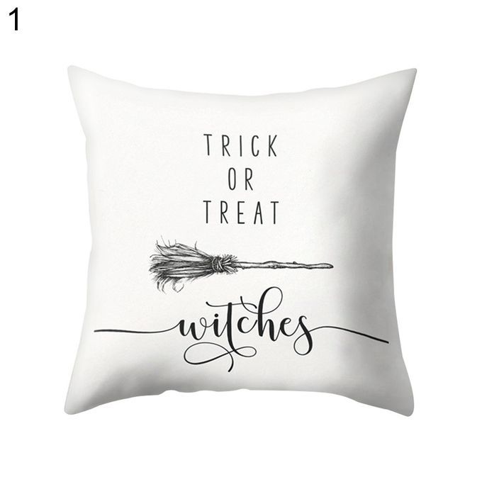 Pumpkin Ghost Print Sofa Pillow Case Cushion Cover-2#