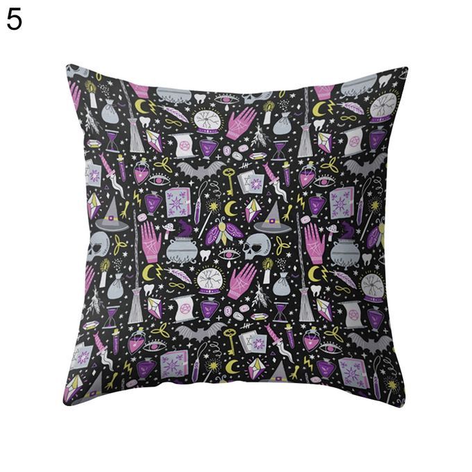 Pumpkin Ghost Print Sofa Pillow Case Cushion Cover-2#