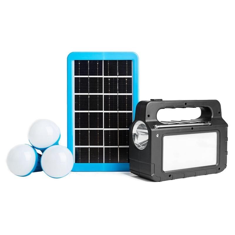Camping Solar Panel Light 3  Set with Radio Energy Saving Solar Light Outdoor Indoor Rechargeable LED Light