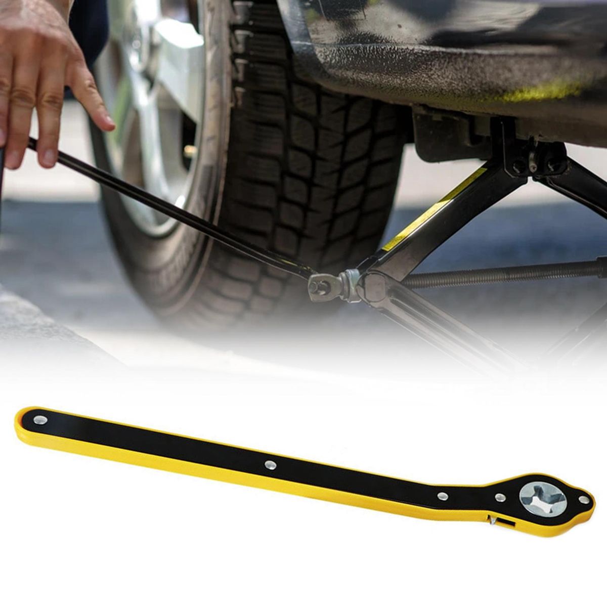 Wrench Labor-saving Steel Cross Hole Ratchet Jack Wrench