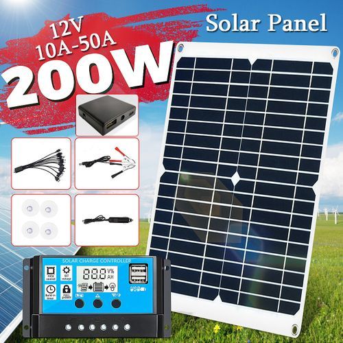 200W 12V Monocrystalline Solar Panel Charge Controller With