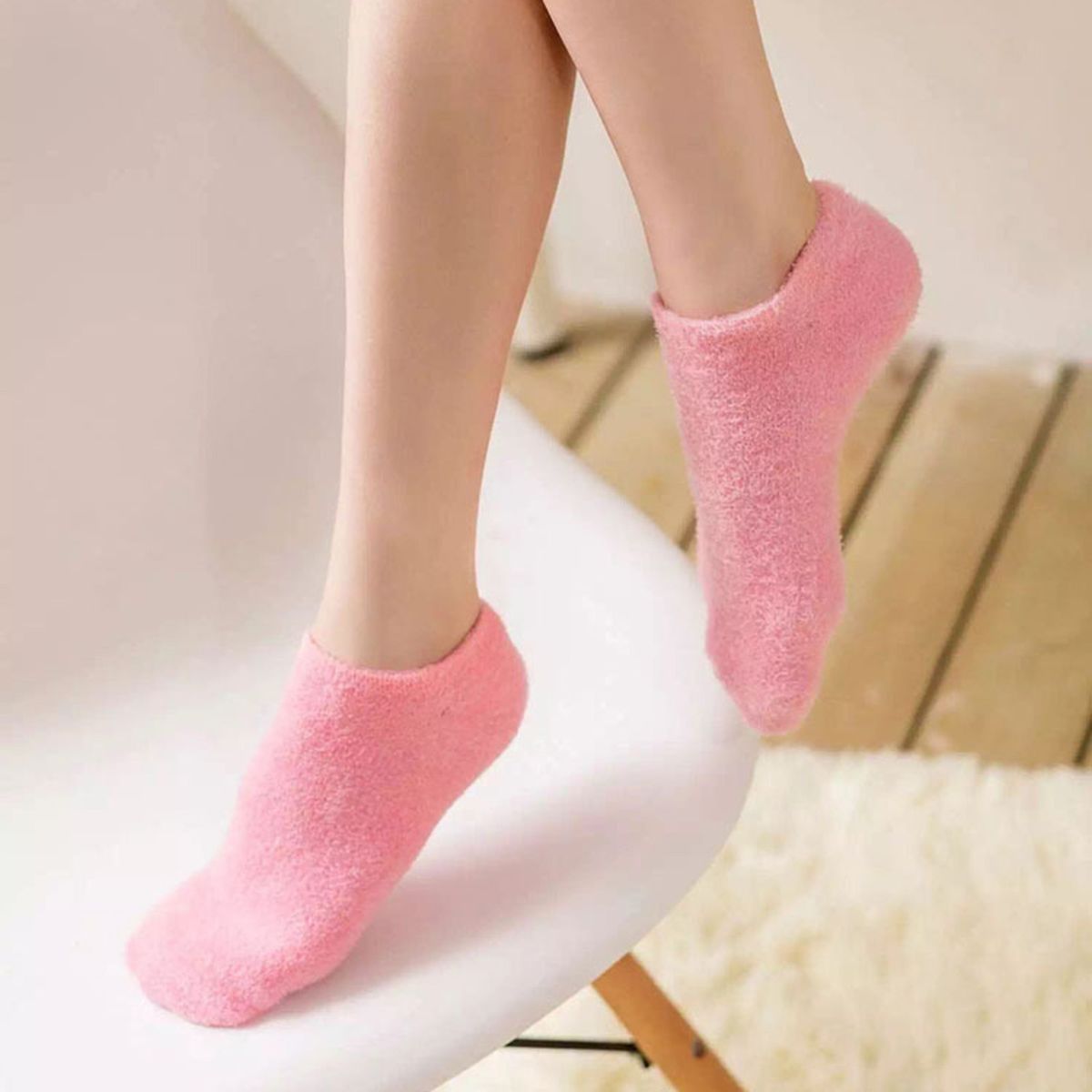 Women Socks Pure Color Non Slip Invisible Cotton Sock Soft