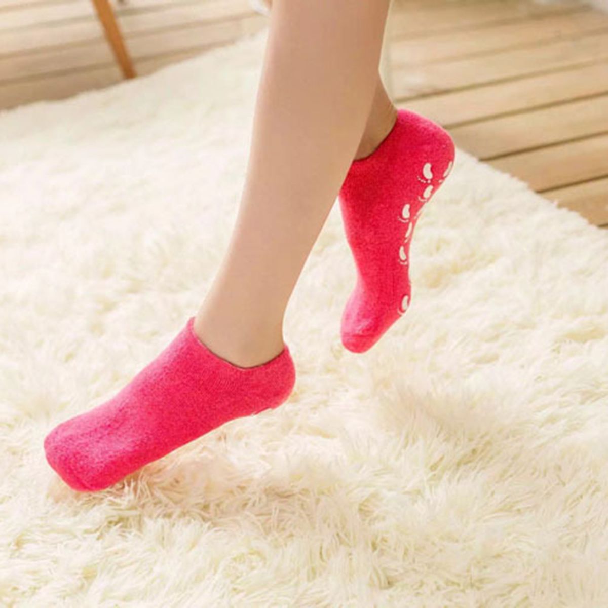 Women Socks Pure Color Non Slip Invisible Cotton Sock Soft