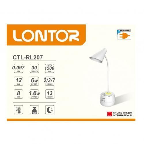 Stylish Rechargeable Reading Lamp With Finger Print