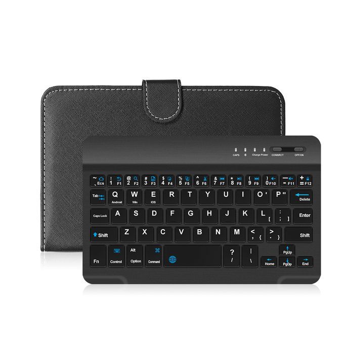 PU Leather BT Wireless Keyboard Cover-Black