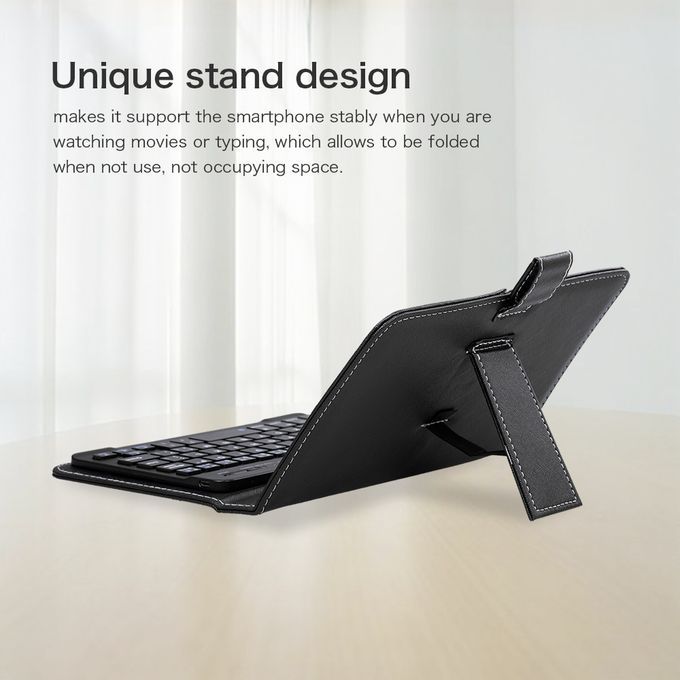 PU Leather BT Wireless Keyboard Cover-Black