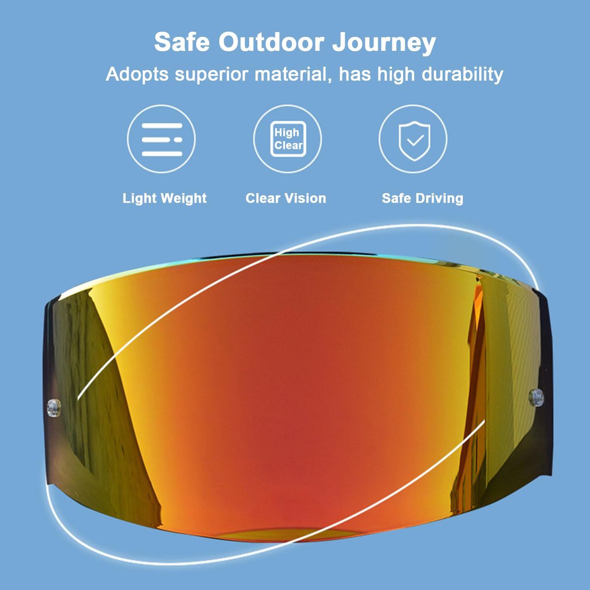 Motorcycle High Clear Helmets Lens Fashion UV-Resistant Windshield Protective Cover Replacement for FF320 328 353 800