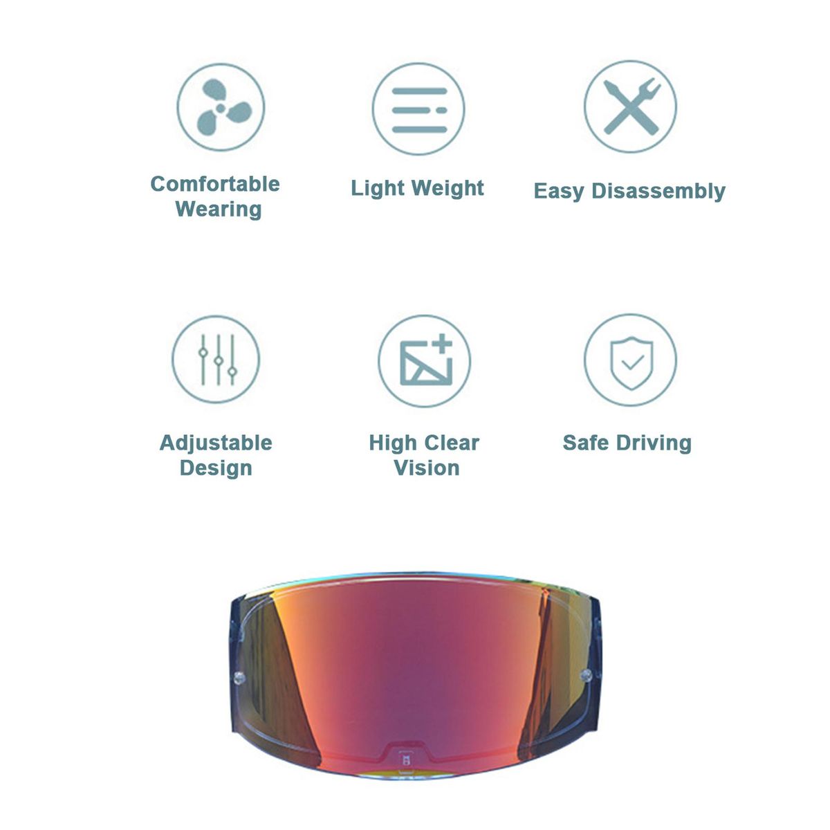 Motorcycle High Clear Helmets Lens Fashion UV-Resistant Windshield Protective Cover Replacement for FF320 328 353 800