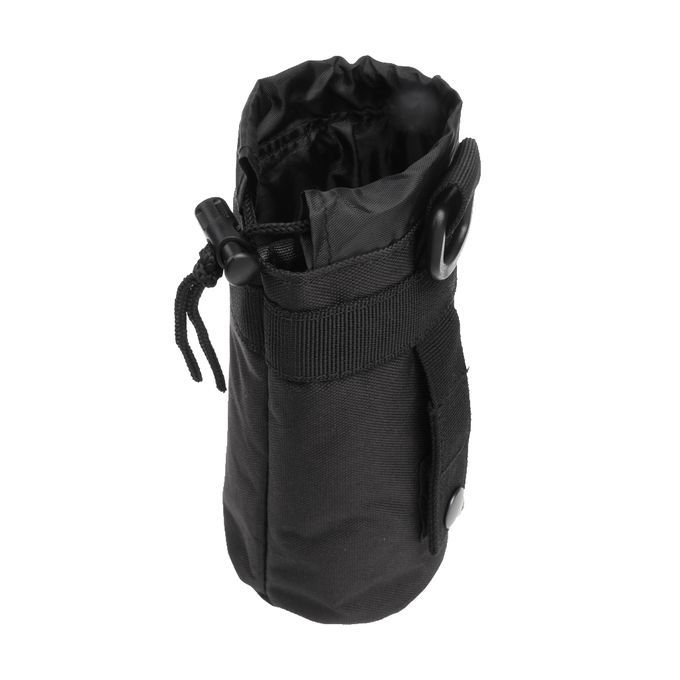 Outdoor  Water Bottle Pouch Holder Carrier Molle Kettle Black